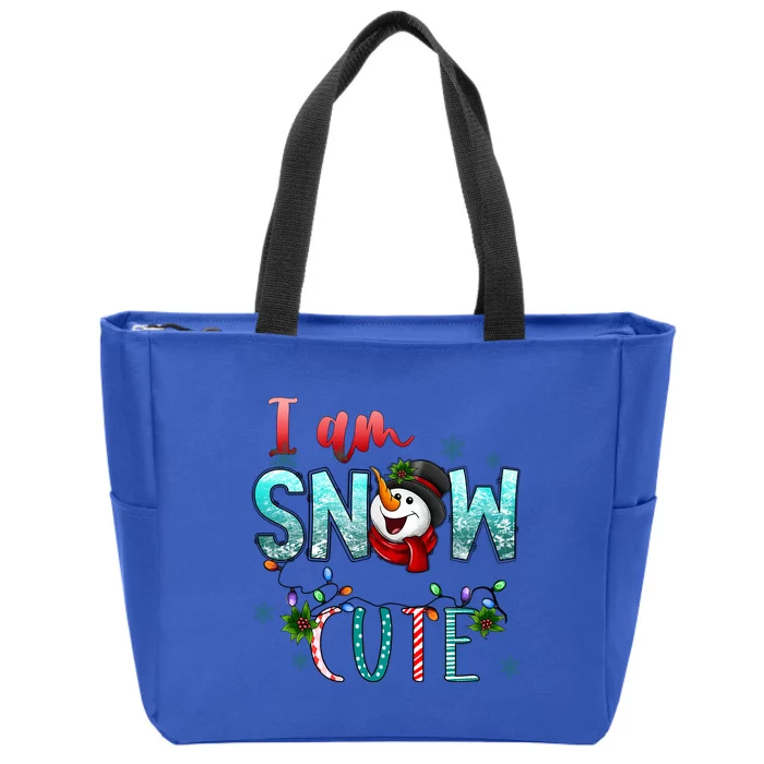 I Am Snow Cute Gift Merry Christmas Snow Western Winter Gift Zip Tote Bag