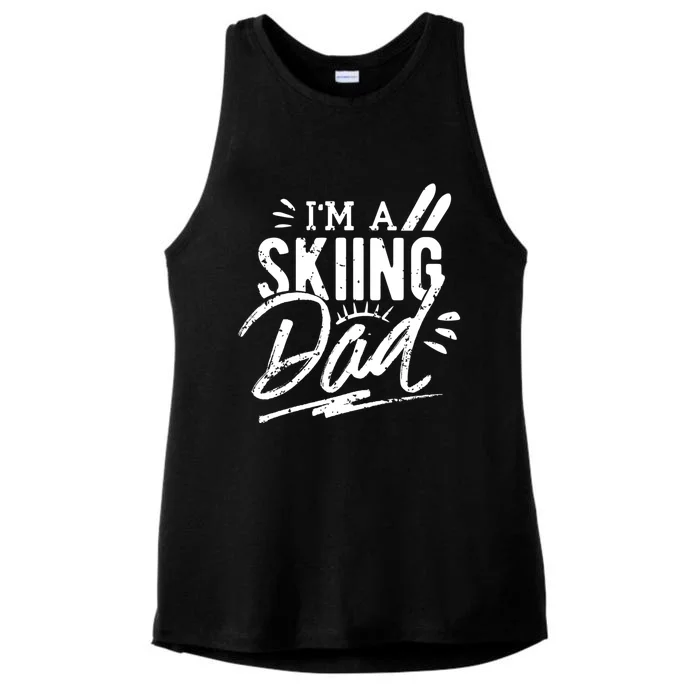 I'm A Skiing Dad Father Ski Skier Gift Ladies Tri-Blend Wicking Tank