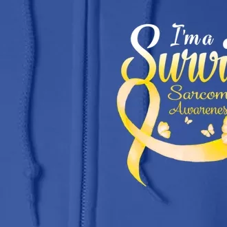 I'm A Survivor Sarcoma Awareness Butterfly Cute Gift Full Zip Hoodie