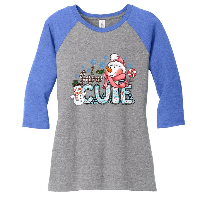 I Am Snow Cute Snow Christmas Xmas Funny Gift Gift Women's Tri-Blend 3/4-Sleeve Raglan Shirt