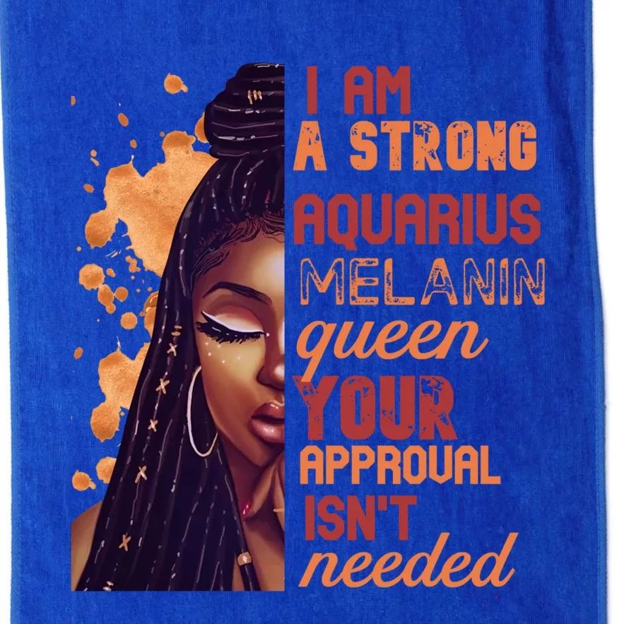 I Am Strong Aquarius Queen Birthday Zodiac Dreadlocks Gift Platinum Collection Golf Towel