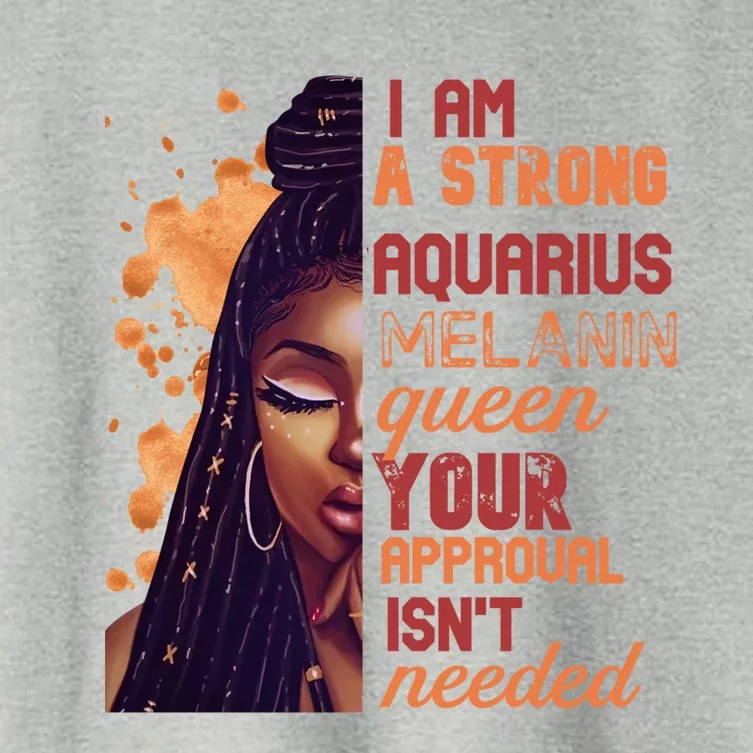 I Am Strong Aquarius Queen Birthday Zodiac Dreadlocks Gift Women's Crop Top Tee