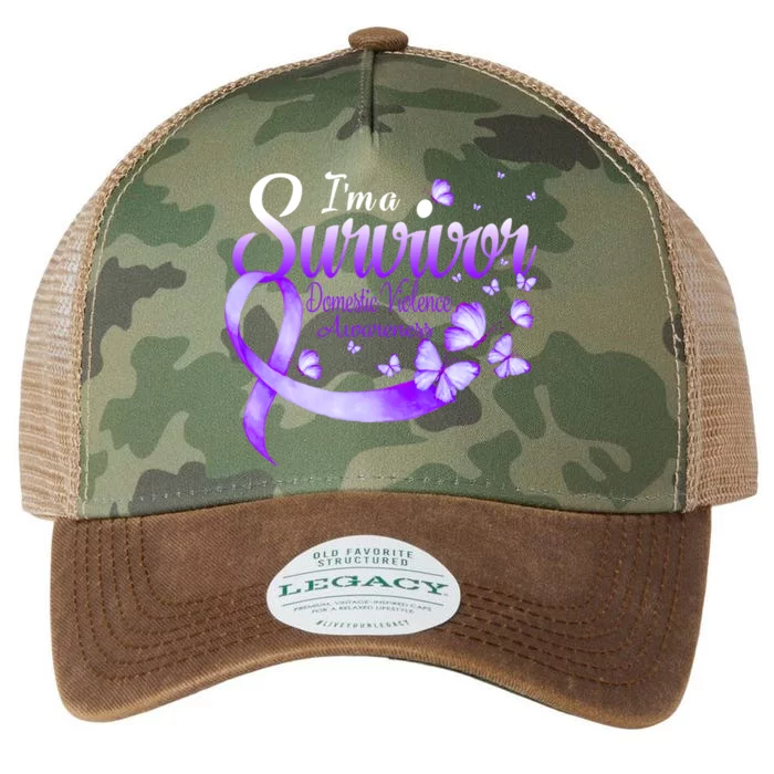 I'm A Survivor Domestic Violence Awareness Butterfly Gift Legacy Tie Dye Trucker Hat