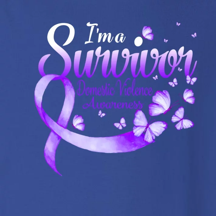 I'm A Survivor Domestic Violence Awareness Butterfly Gift Toddler Long Sleeve Shirt