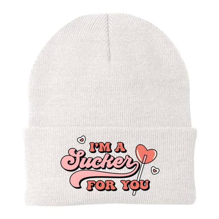 IM A Sucker For You Valentine Day Lover Couple Knit Cap Winter Beanie