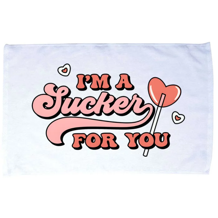 IM A Sucker For You Valentine Day Lover Couple Microfiber Hand Towel