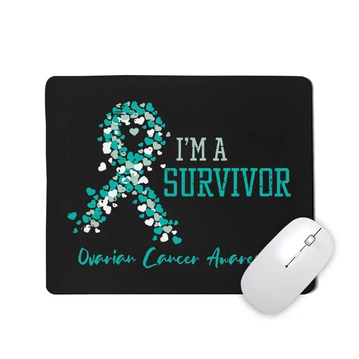 Im A Survivor Ovarian Cancer Awareness Teal Ribbon Mousepad