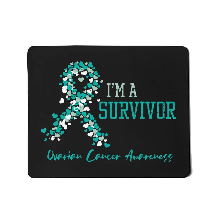 Im A Survivor Ovarian Cancer Awareness Teal Ribbon Mousepad