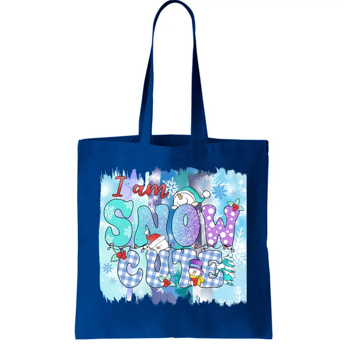 I Am Snow Cute Winter Vibes Blue Holidays Fall Christmas Gift Tote Bag