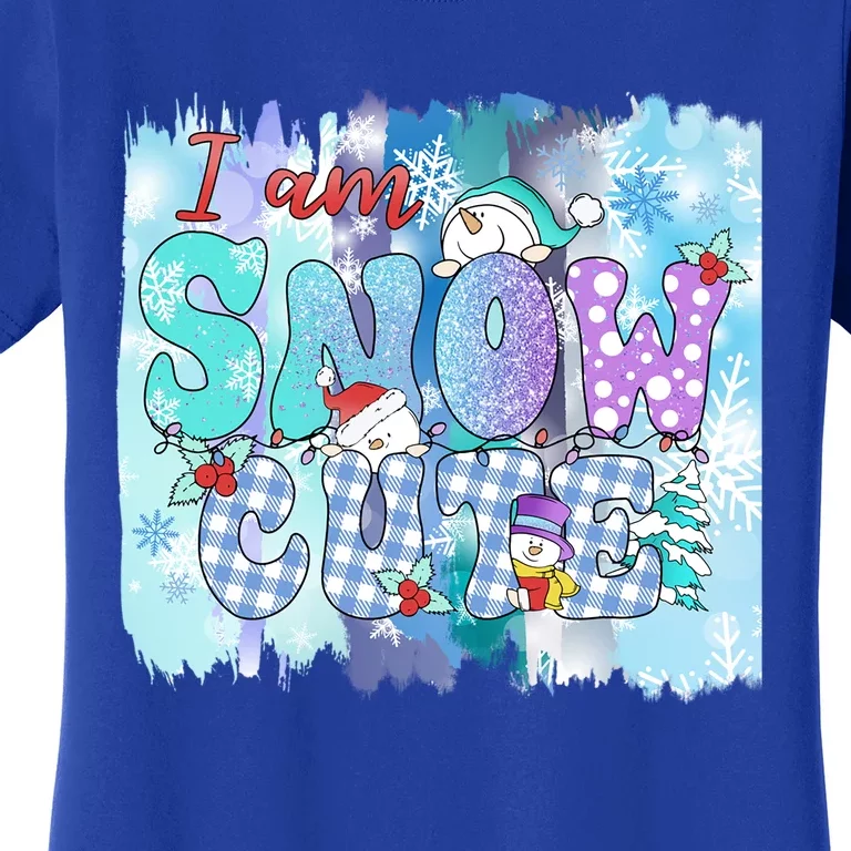 I Am Snow Cute Winter Vibes Blue Holidays Fall Christmas Gift Women's T-Shirt