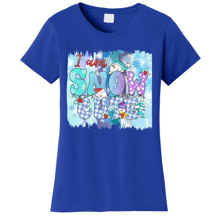 I Am Snow Cute Winter Vibes Blue Holidays Fall Christmas Gift Women's T-Shirt