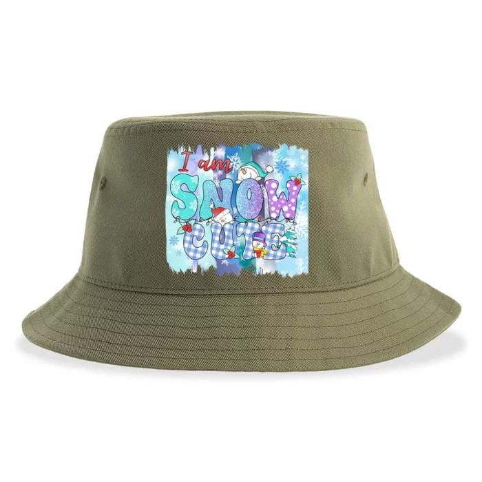 I Am Snow Cute Winter Vibes Blue Holidays Fall Christmas Gift Sustainable Bucket Hat