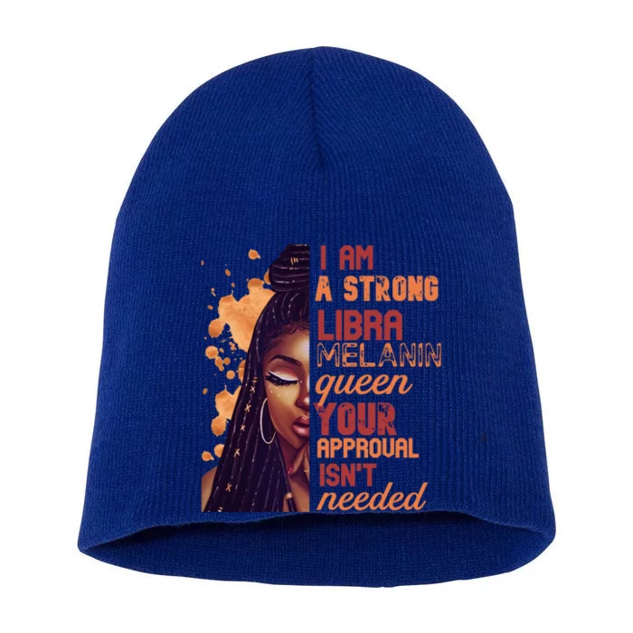 I Am Strong Libra Queen Birthday Zodiac Dreadlocks Gift Short Acrylic Beanie