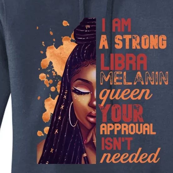 I Am Strong Libra Queen Birthday Zodiac Dreadlocks Gift Women's Pullover Hoodie