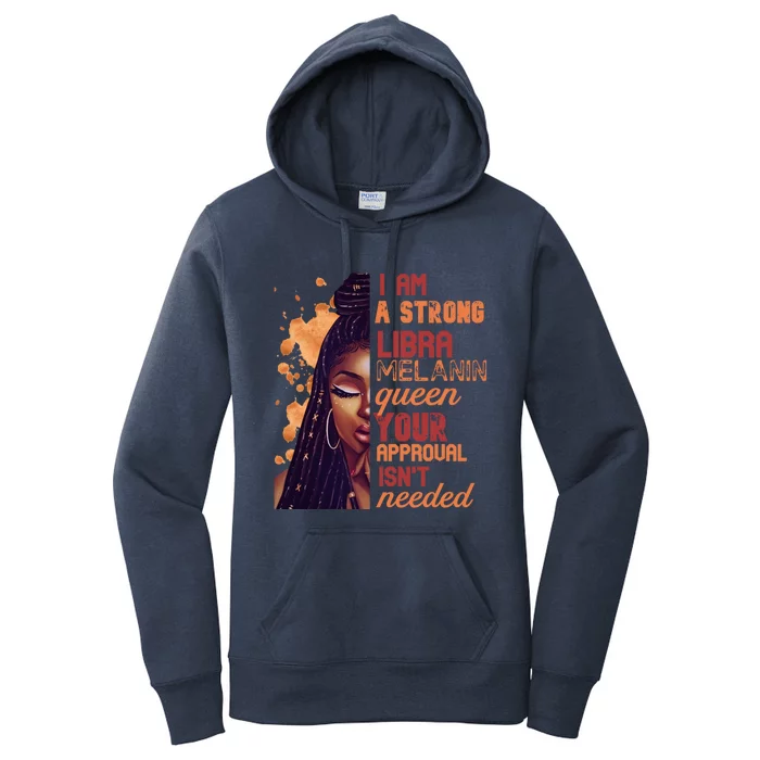 I Am Strong Libra Queen Birthday Zodiac Dreadlocks Gift Women's Pullover Hoodie