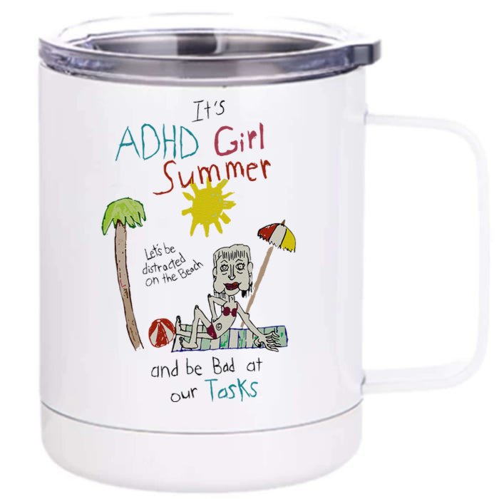 ItS Adhd Summer Front & Back 12oz Stainless Steel Tumbler Cup