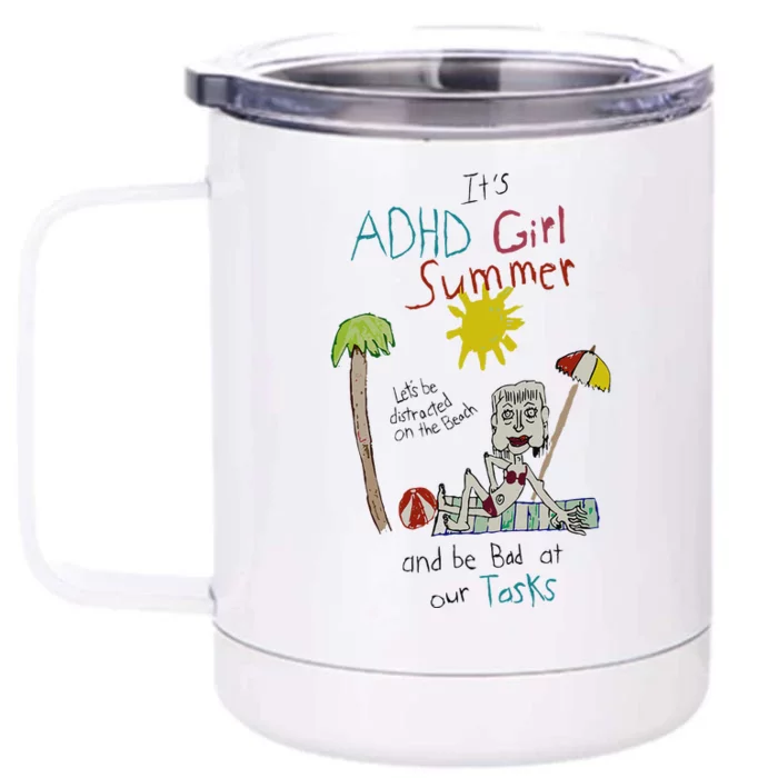 ItS Adhd Summer Front & Back 12oz Stainless Steel Tumbler Cup