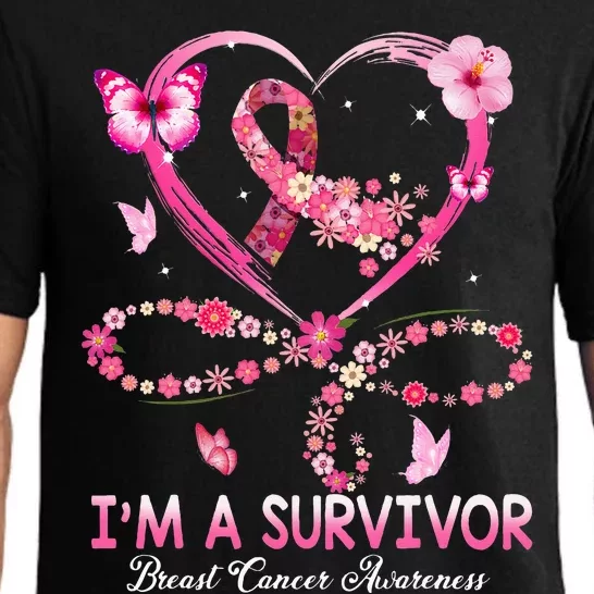 Im A Survivor Breast Cancer Awareness P.I.N.K. Ribbon Pajama Set