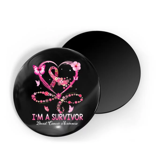 Im A Survivor Breast Cancer Awareness P.I.N.K. Ribbon Magnet