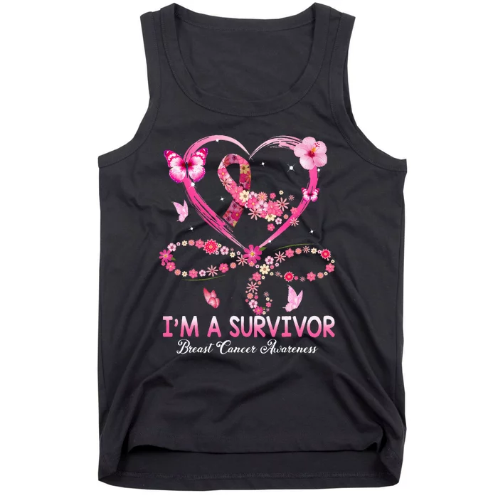 Im A Survivor Breast Cancer Awareness P.I.N.K. Ribbon Tank Top