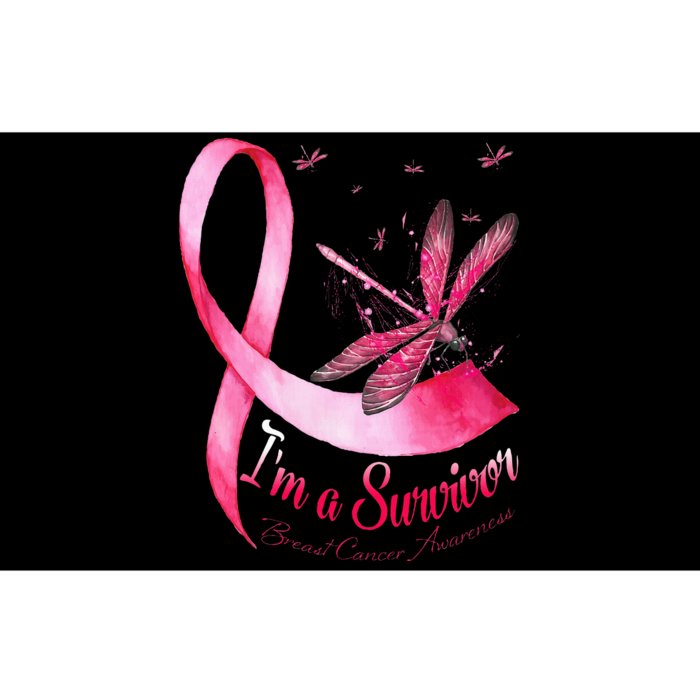 IM A Survivor Dragonfly Breast Cancer Awareness Bumper Sticker