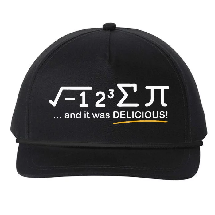 I ate some Pi  Funny Pi Day & Math Lover Gift Snapback Five-Panel Rope Hat