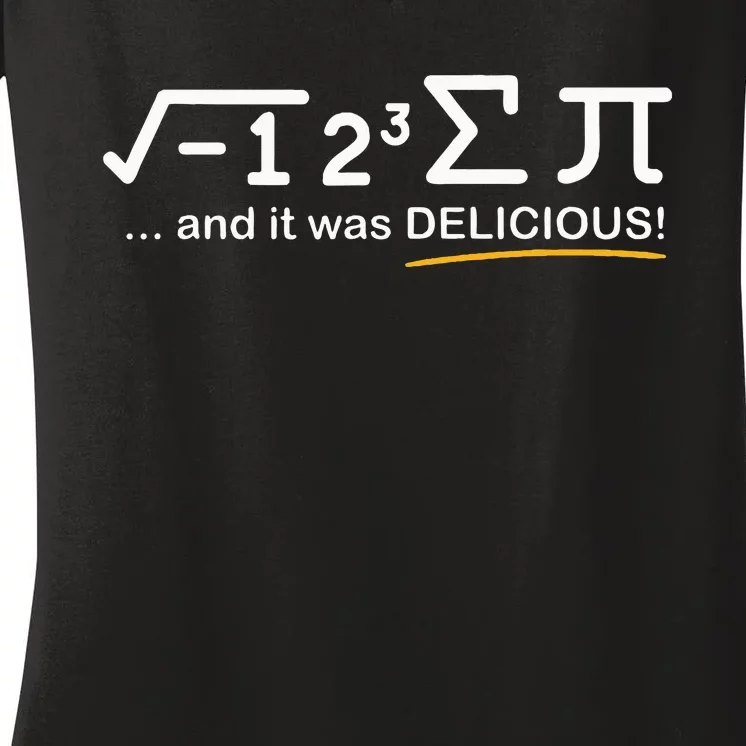 I ate some Pi  Funny Pi Day & Math Lover Gift Women's V-Neck T-Shirt