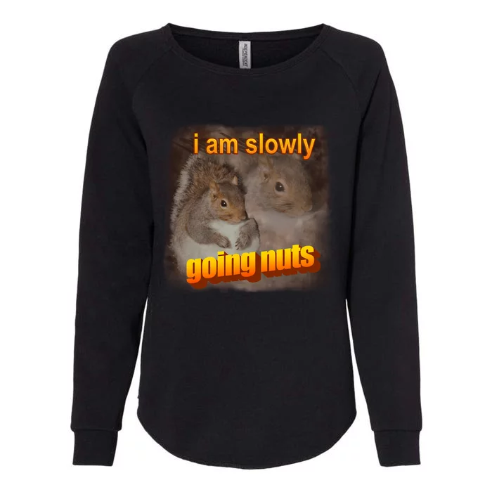 I Am Slowly Going Nuts Squirrel Womens California Wash Sweatshirt