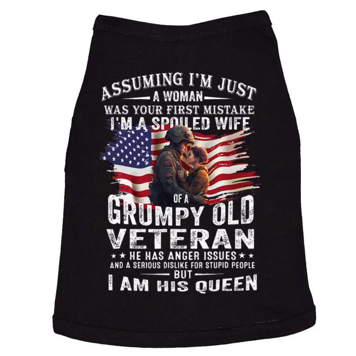 IM A Spoiled Wife Of A Grumpy Old Veteran Husband Wife Doggie Tank