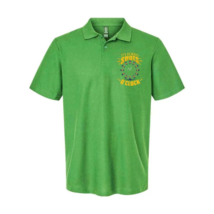 It's Always Shots O'Clock Tequila & Whiskey Lover Softstyle Adult Sport Polo