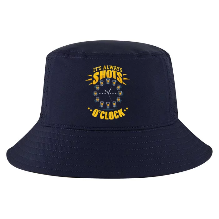 It's Always Shots O'Clock Tequila & Whiskey Lover Cool Comfort Performance Bucket Hat