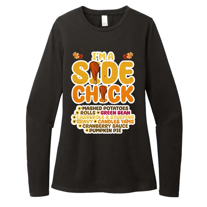 Im A Side Chick Funny Thanksgiving Dinner Womens CVC Long Sleeve Shirt