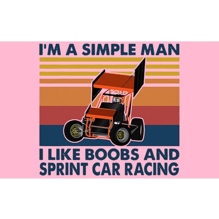 Im A Simple Man I Like Boobs And Sprint Car Racing Bumper Sticker