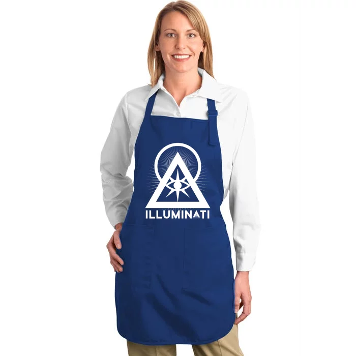 Illuminati All Seeing Eye Meaningful Gift Full-Length Apron With Pocket