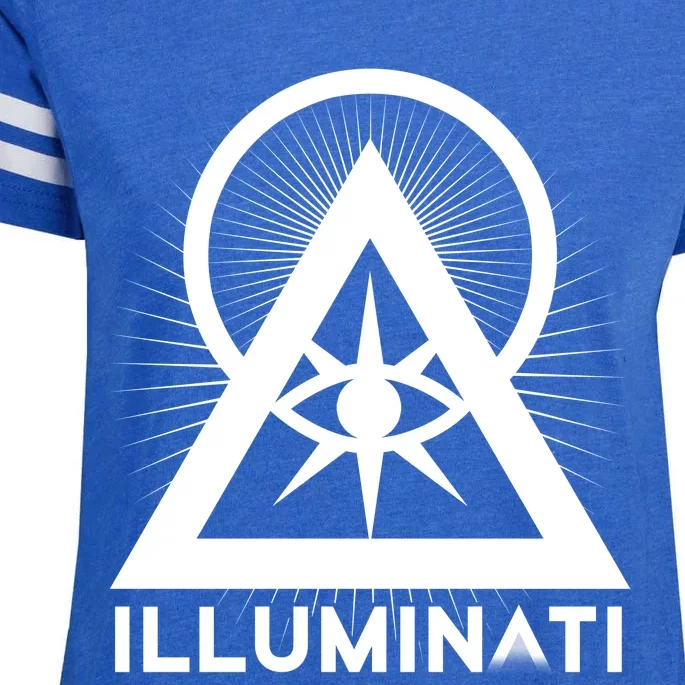 Illuminati All Seeing Eye Meaningful Gift Enza Ladies Jersey Football T-Shirt