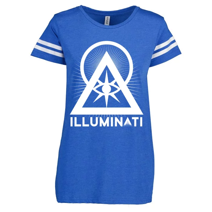 Illuminati All Seeing Eye Meaningful Gift Enza Ladies Jersey Football T-Shirt