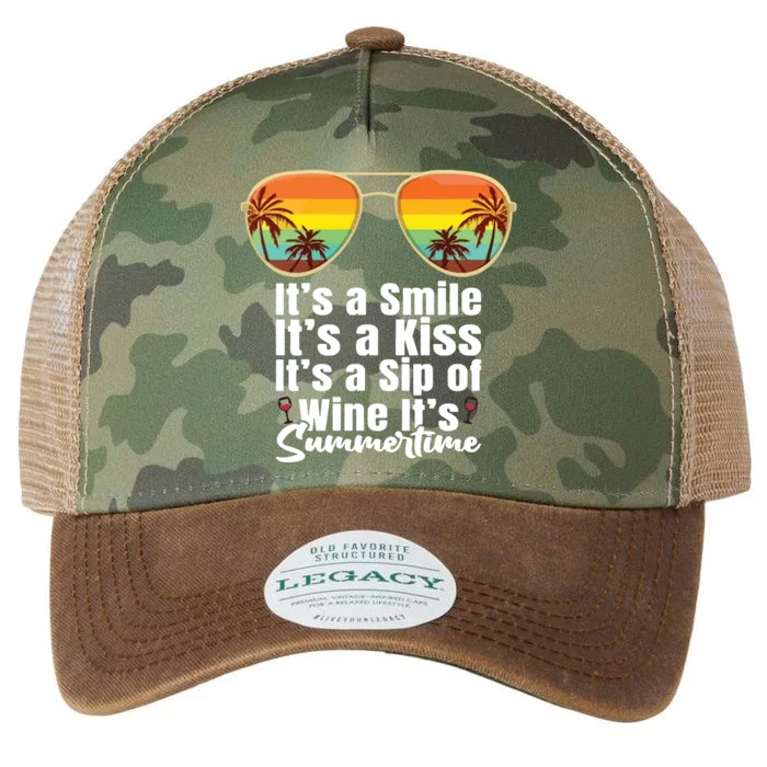 Its A Smile Its A Kiss Its A Sip Of Wine Its Summertime Kenny Chesney Legacy Tie Dye Trucker Hat