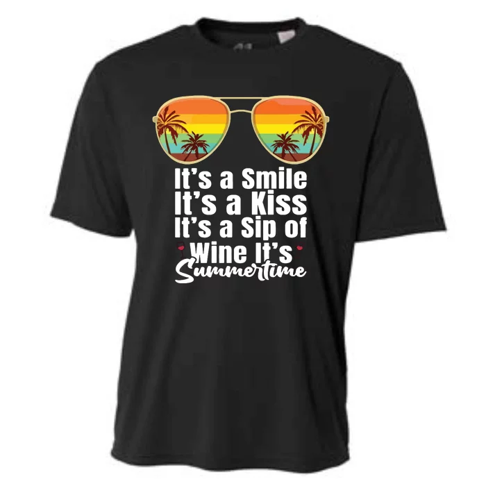 Its A Smile Its A Kiss Its A Sip Of Wine Its Summertime Kenny Chesney Cooling Performance Crew T-Shirt