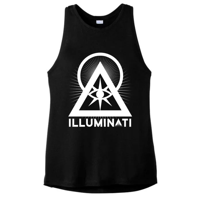 Illuminati All Seeing Eye Gift Ladies Tri-Blend Wicking Tank