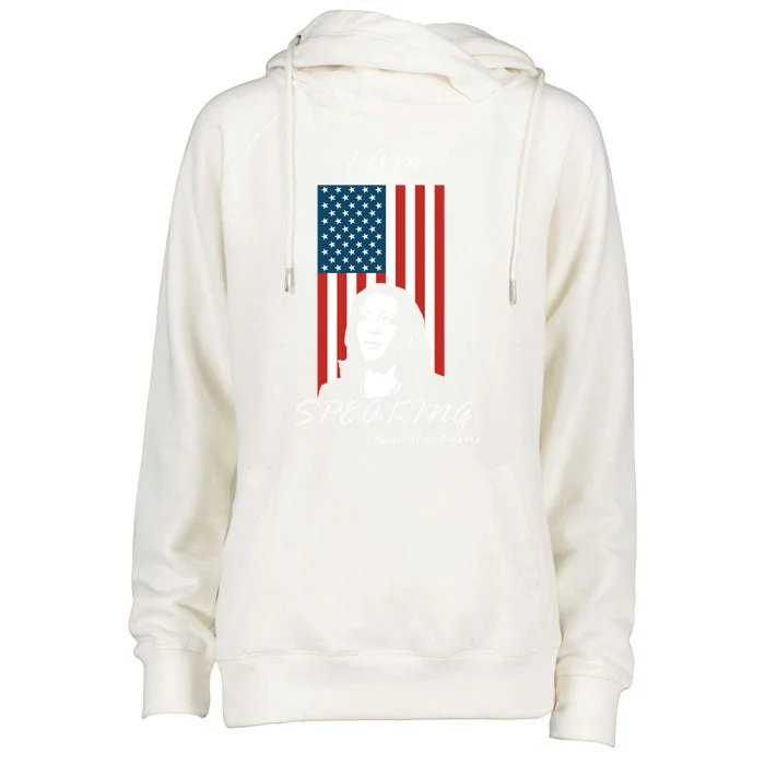 I Am Speaking Harris Pence Vp Debate 2020 Quote Gift Womens Funnel Neck Pullover Hood