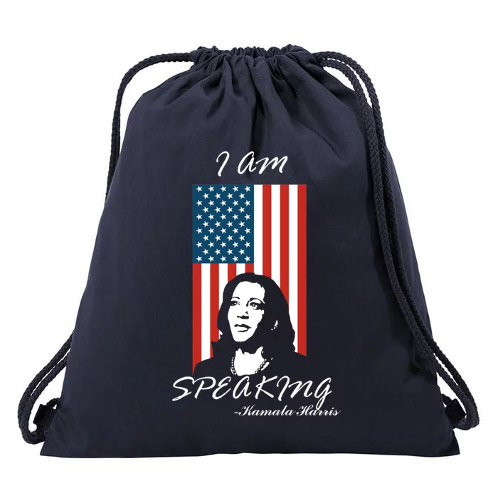 I Am Speaking Harris Pence Vp Debate 2020 Quote Gift Drawstring Bag