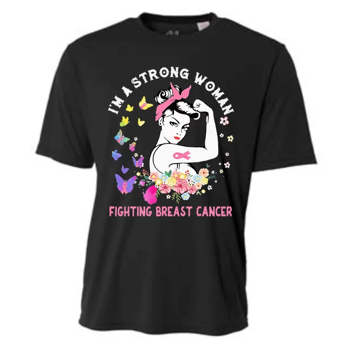 IM A Strong Woman Fighting Breast Cancer Cooling Performance Crew T-Shirt