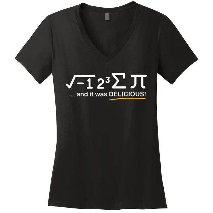 I Ate Some Pi Funny Pi Day & Math Lover Gift Women's V-Neck T-Shirt