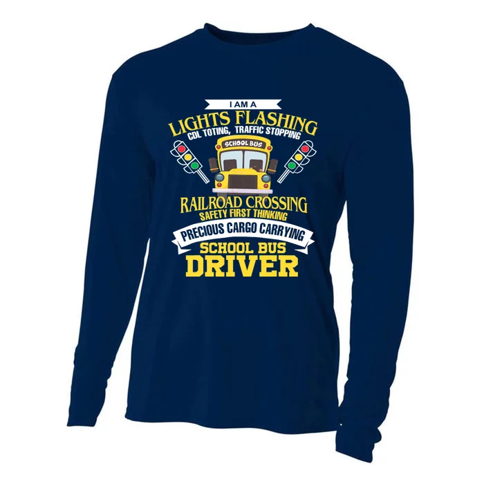 Im A School Bus Driver School Bus Driver Gift Cooling Performance Long Sleeve Crew