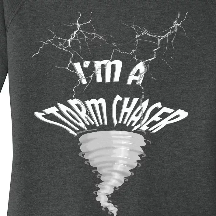 IM A Storm Chaser With Lightnings And Tornado Women's Perfect Tri Tunic Long Sleeve Shirt