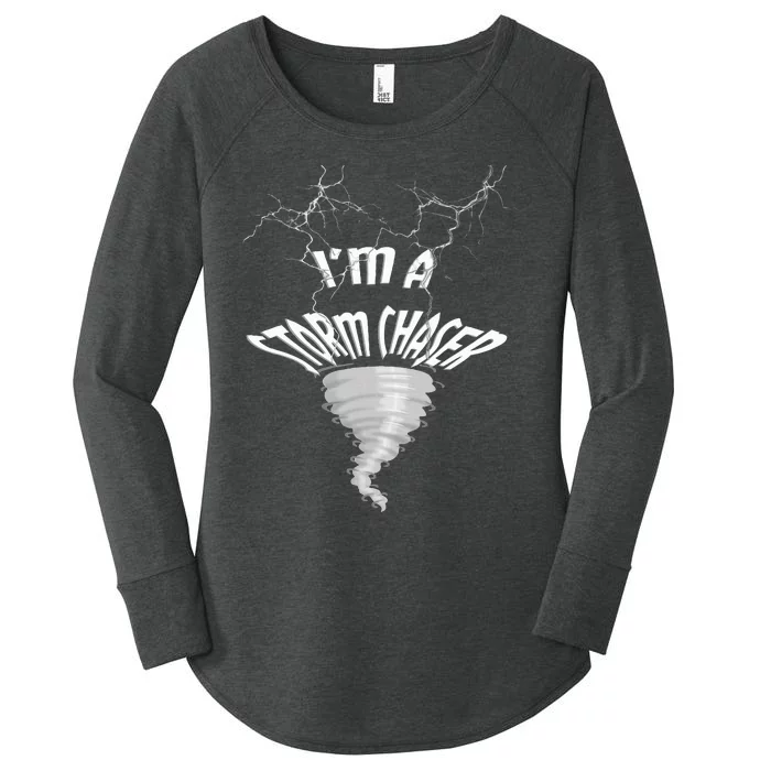 IM A Storm Chaser With Lightnings And Tornado Women's Perfect Tri Tunic Long Sleeve Shirt