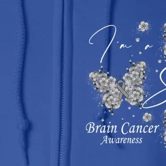 I'm A Survivor Brain Cancer Awareness Butterfly Gift Full Zip Hoodie