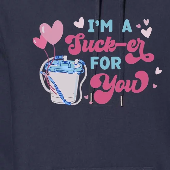 I'm A Sucker For You Funny CNA Nurse Happy Valentines Day Premium Hoodie