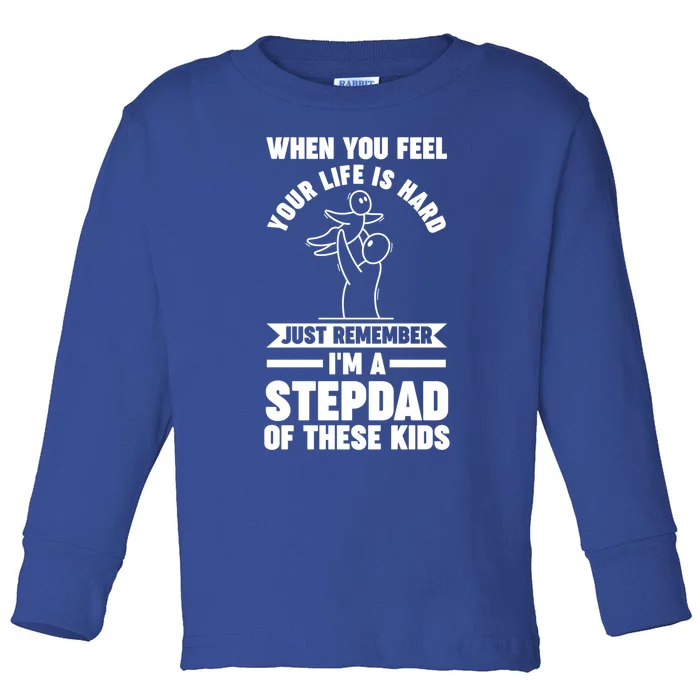 I'm A Stepdad Of These Stepdad Funny Gift Toddler Long Sleeve Shirt