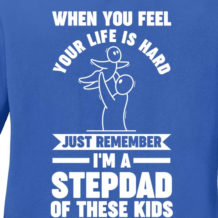 I'm A Stepdad Of These Stepdad Funny Gift Ladies Long Sleeve Shirt